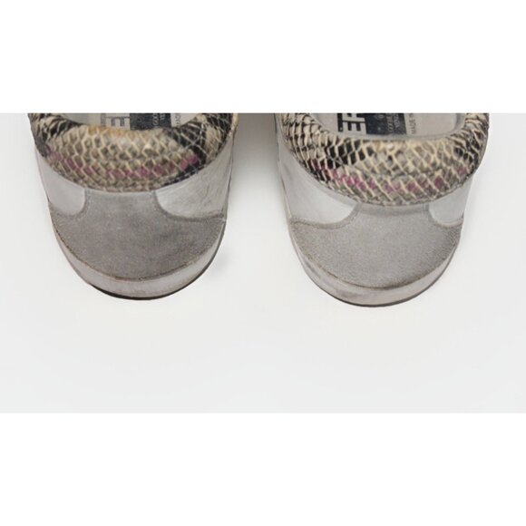 Golden Goose Super-Star White Pink Glitter Low Top Sneakers Womens Size 35 5 - Picture 12 of 14